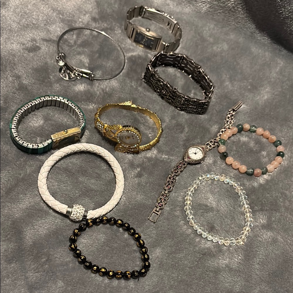 Costume jewelry -bracelets and watches